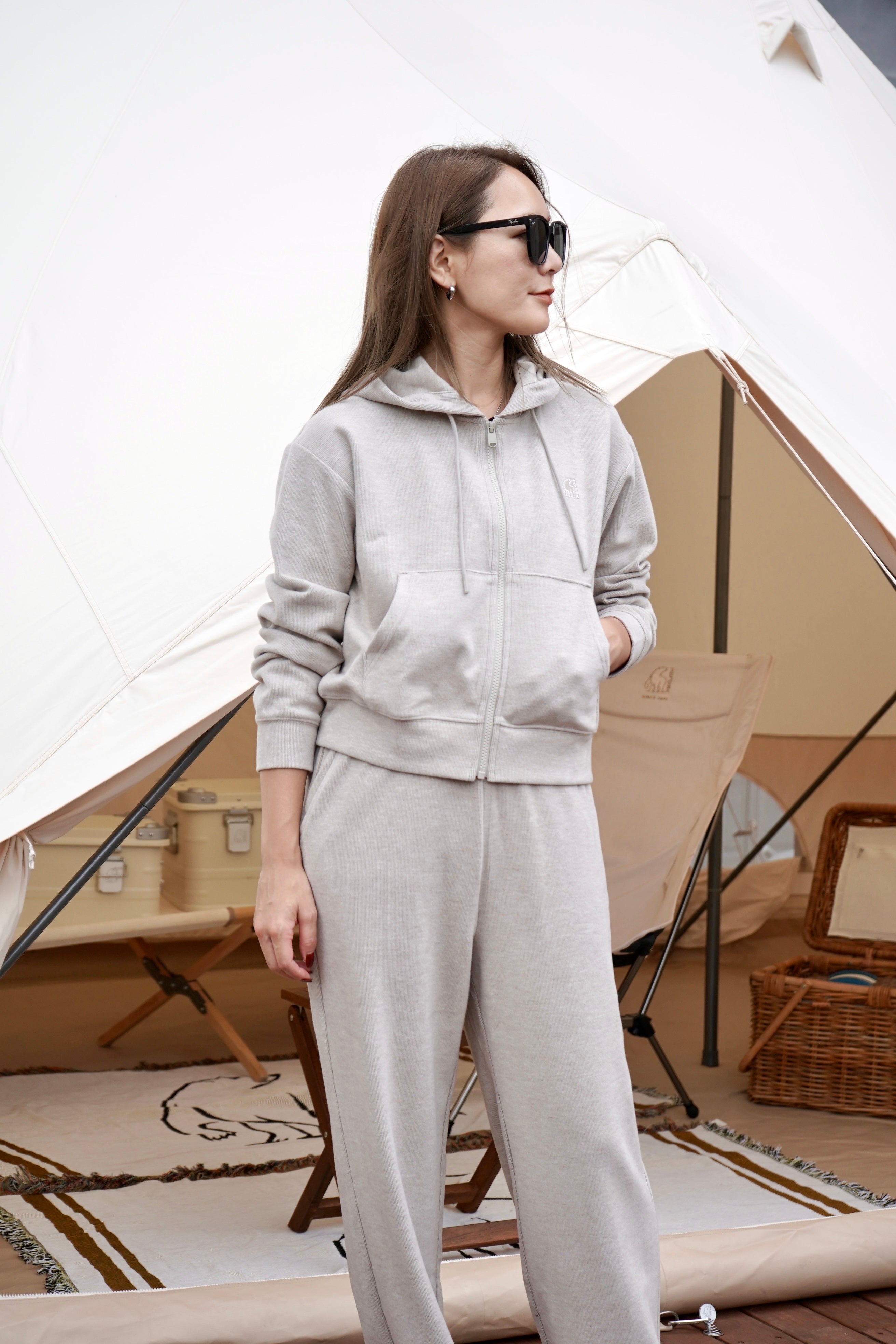 WOMEN'S KNIT LIKE ZIP_UP HOODIE