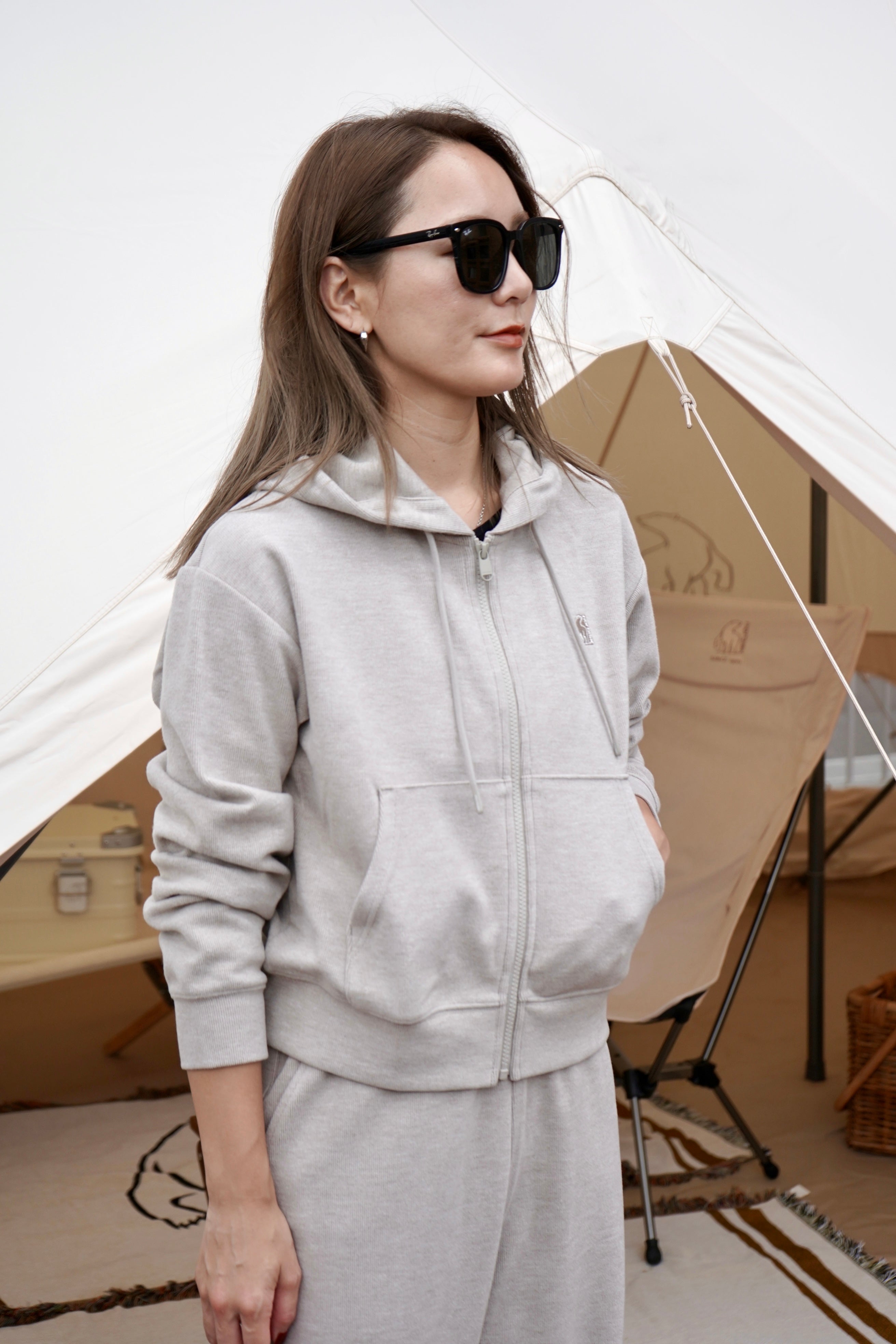 WOMEN'S KNIT LIKE ZIP_UP HOODIE