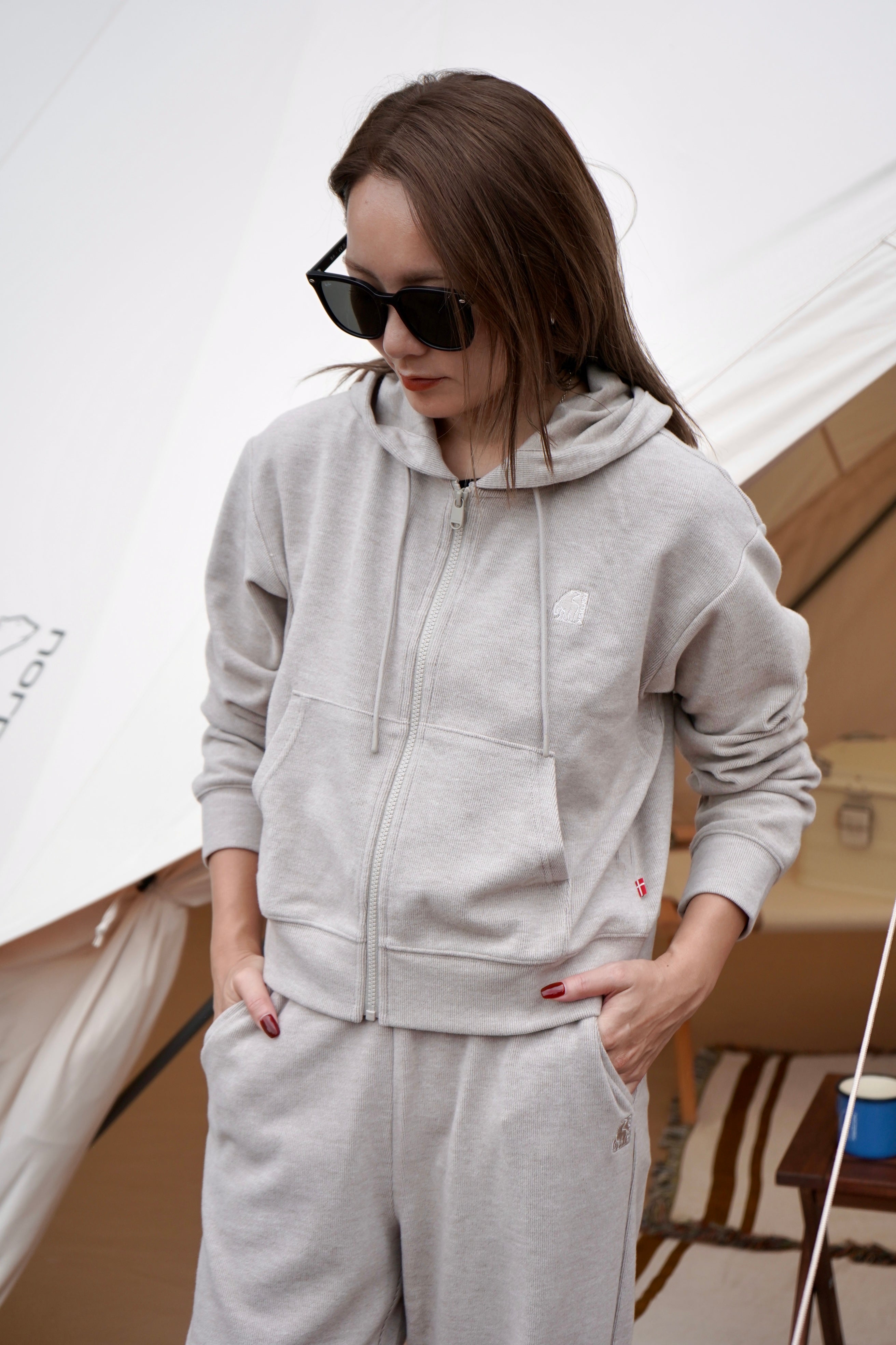 WOMEN'S KNIT LIKE ZIP_UP HOODIE