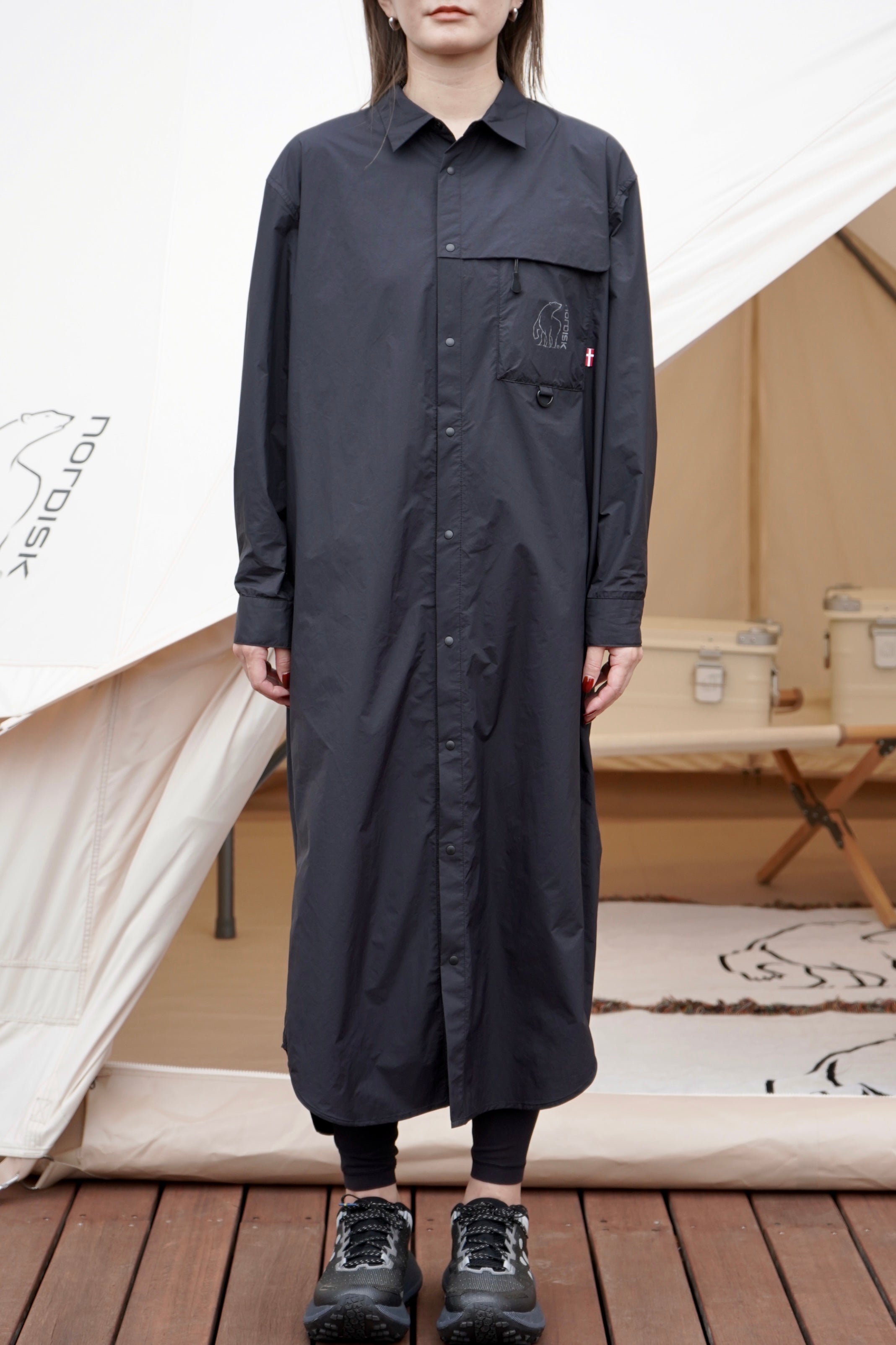 NYLON TAFFETA WOMEN'S SHIRTS DRESS