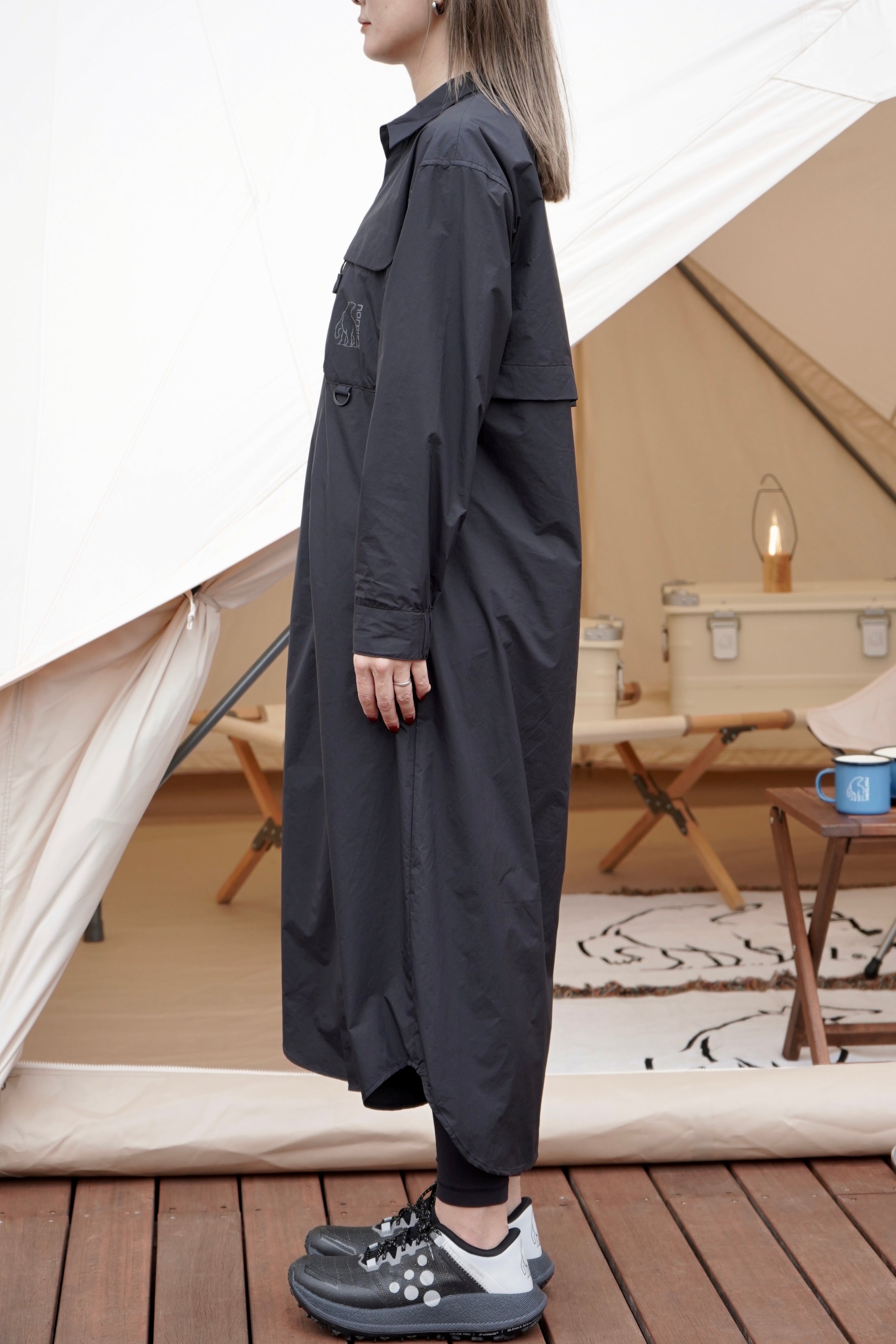 NYLON TAFFETA WOMEN'S SHIRTS DRESS