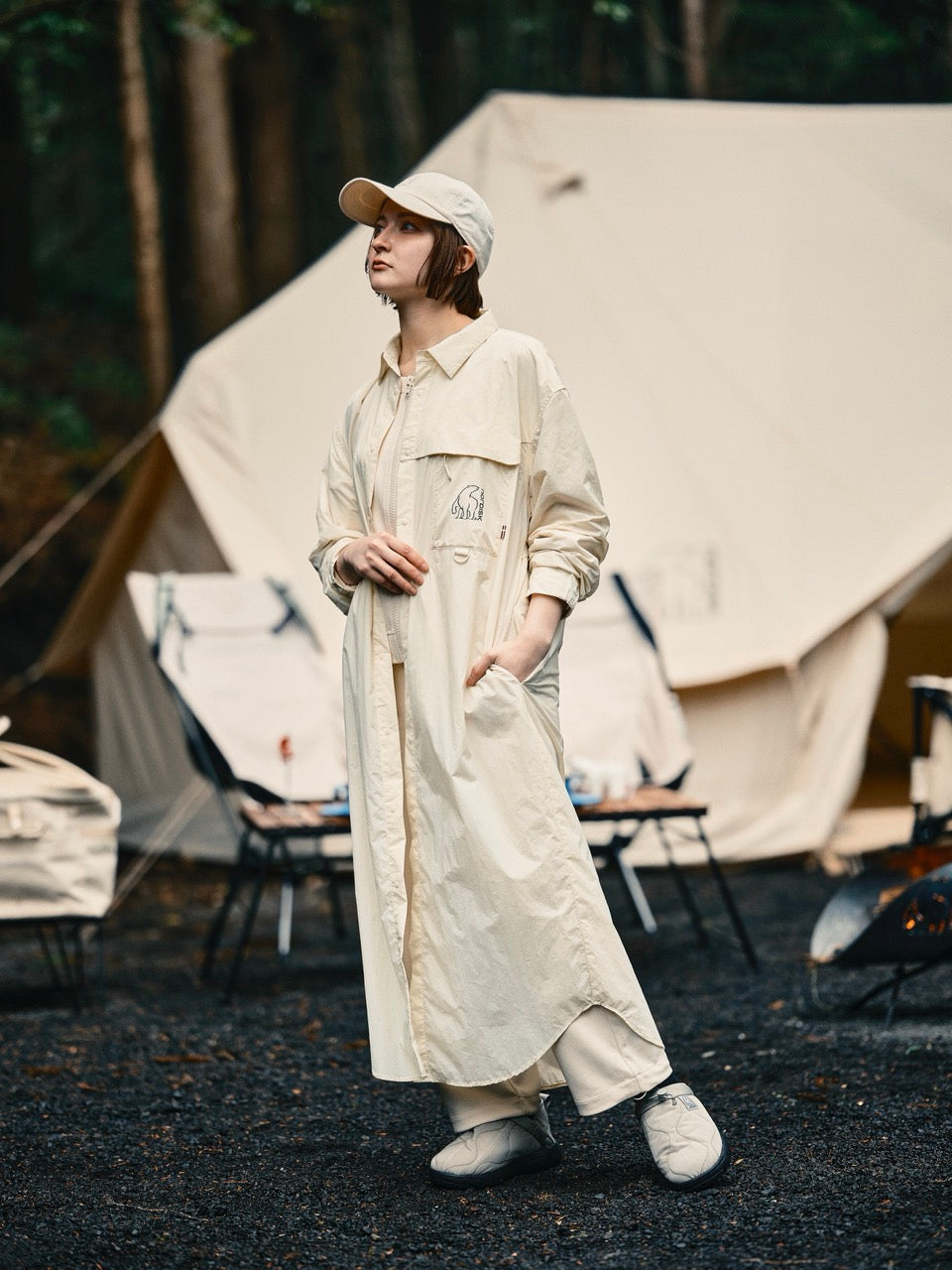 NYLON TAFFETA WOMEN'S SHIRTS DRESS