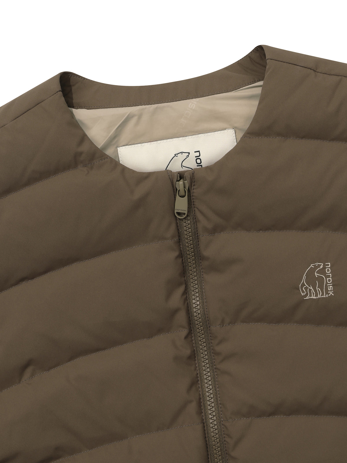 UNI ALMOND LIGHTWEIGHT CRYSTAL DOWN VEST