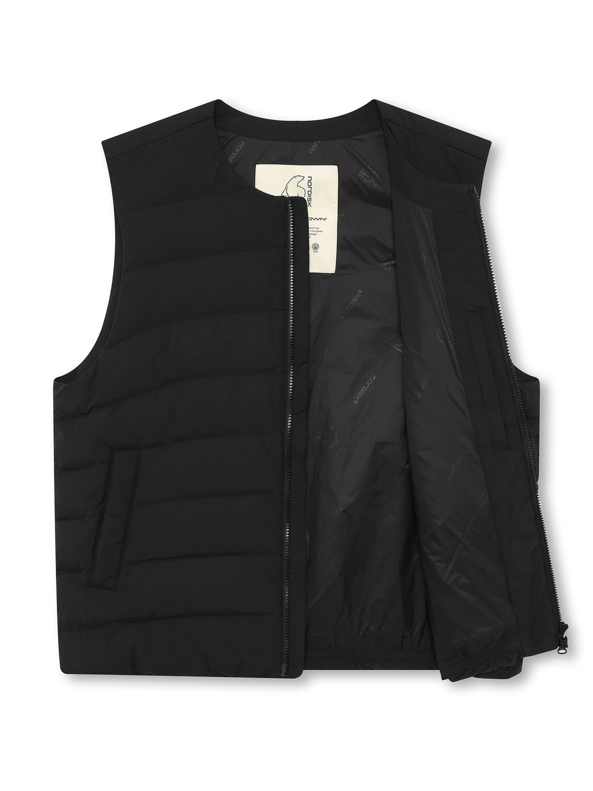 UNI ALMOND LIGHTWEIGHT CRYSTAL DOWN VEST