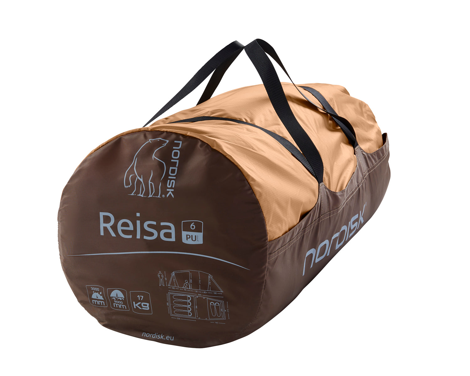 Reisa 6 PU Tent Cashew/Brown