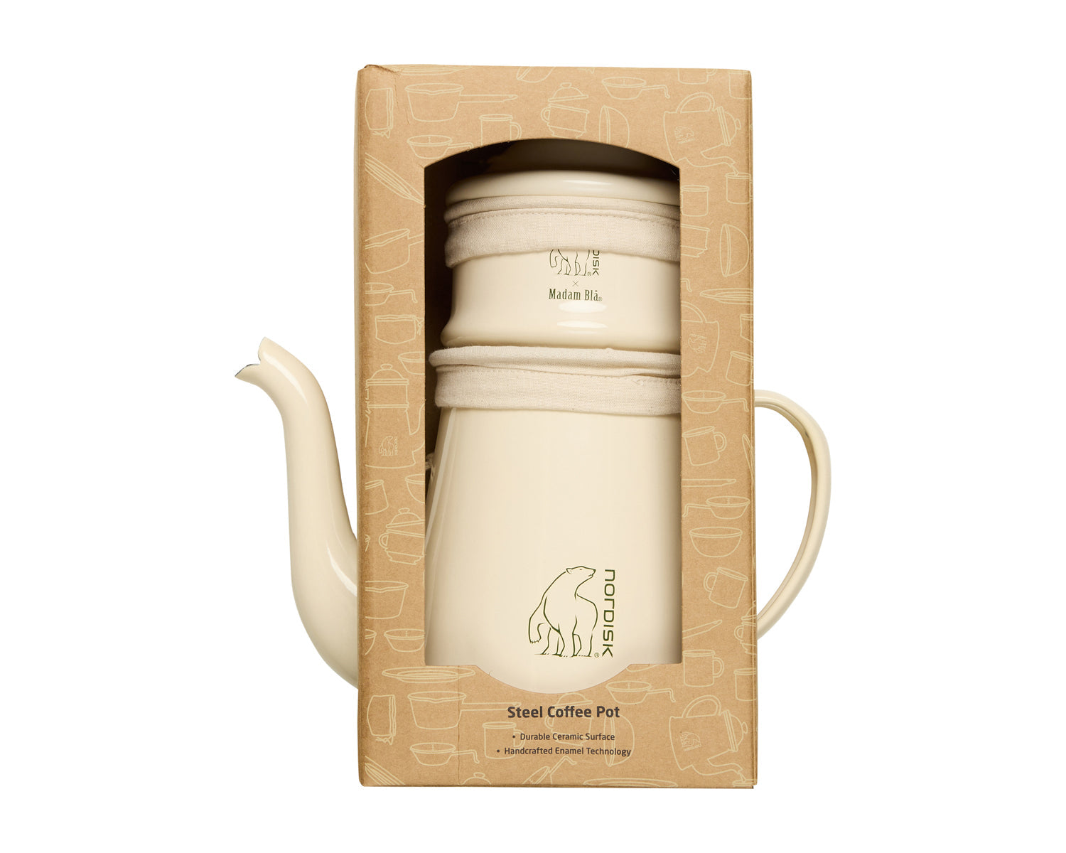 Madam Blå Coffee Pot Cream 【旧品番商品】