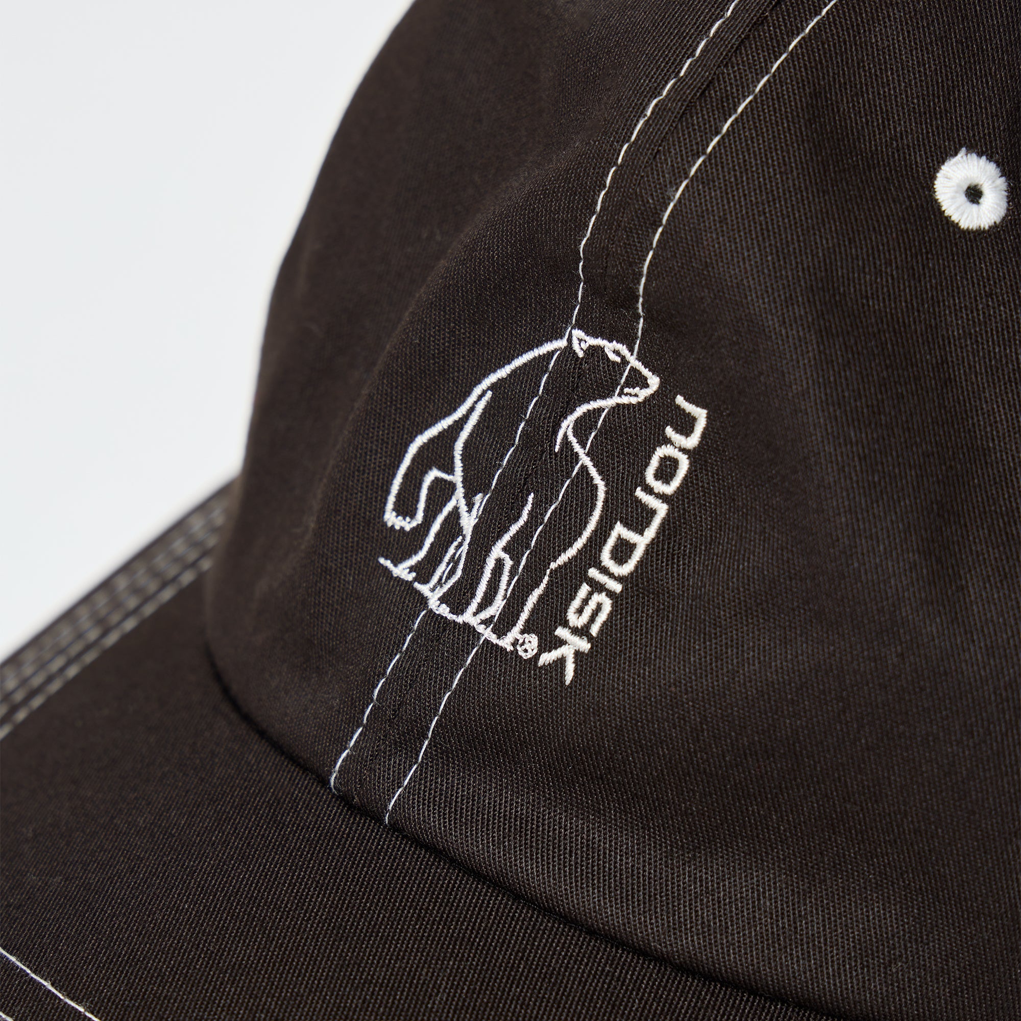 BEAR EMBROIDERY 6PANEL CAP / BLK & RED