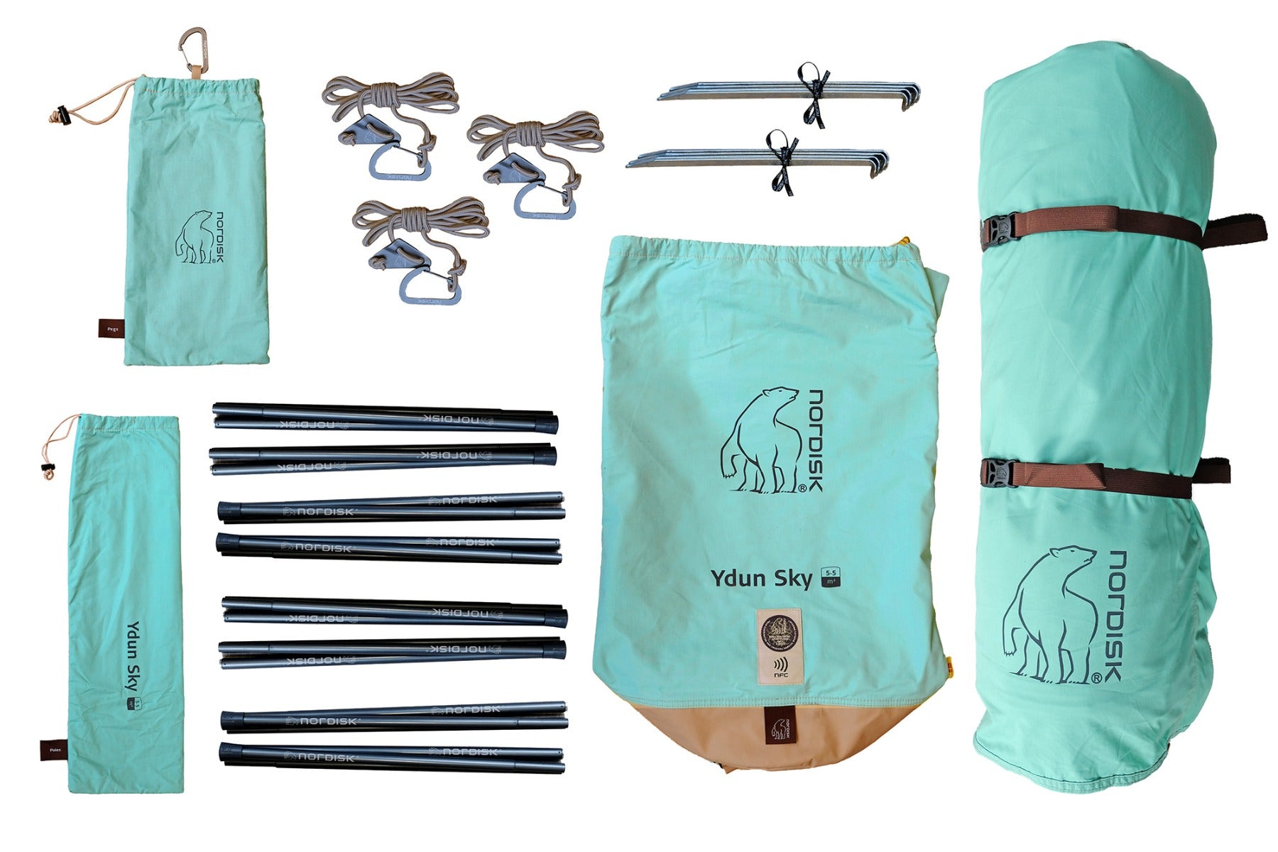 Ydun 5.5 Technical Cotton Tent SMU, Turquoise