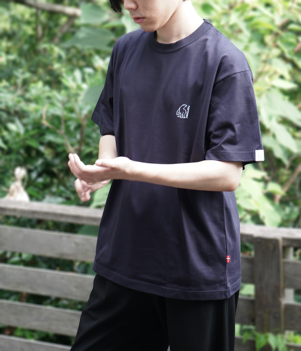 EMBROIDERY & BACK PRINT TEE UNISEX