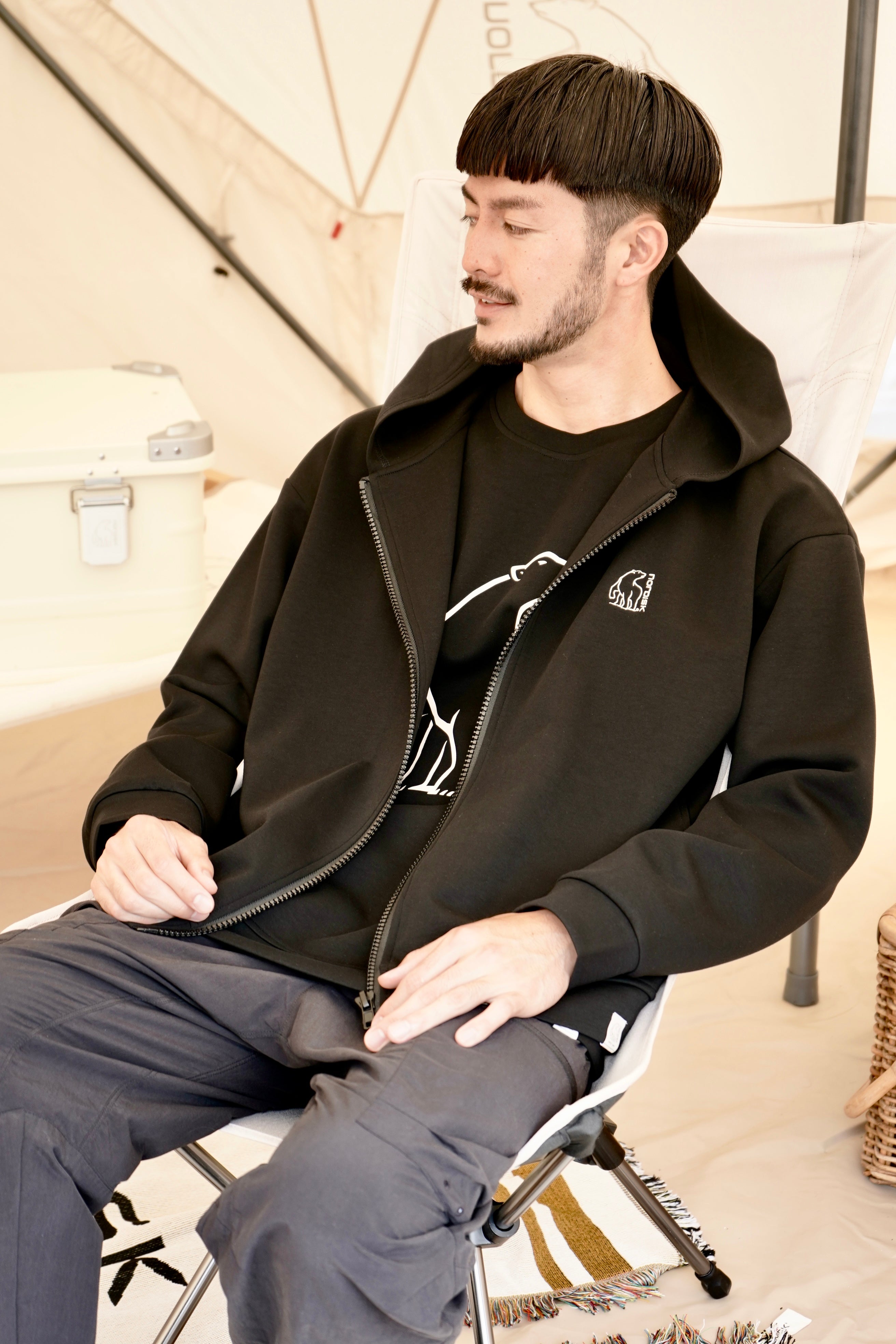 DOUBLE AIR JERSEY UNI FOODIE JACKET