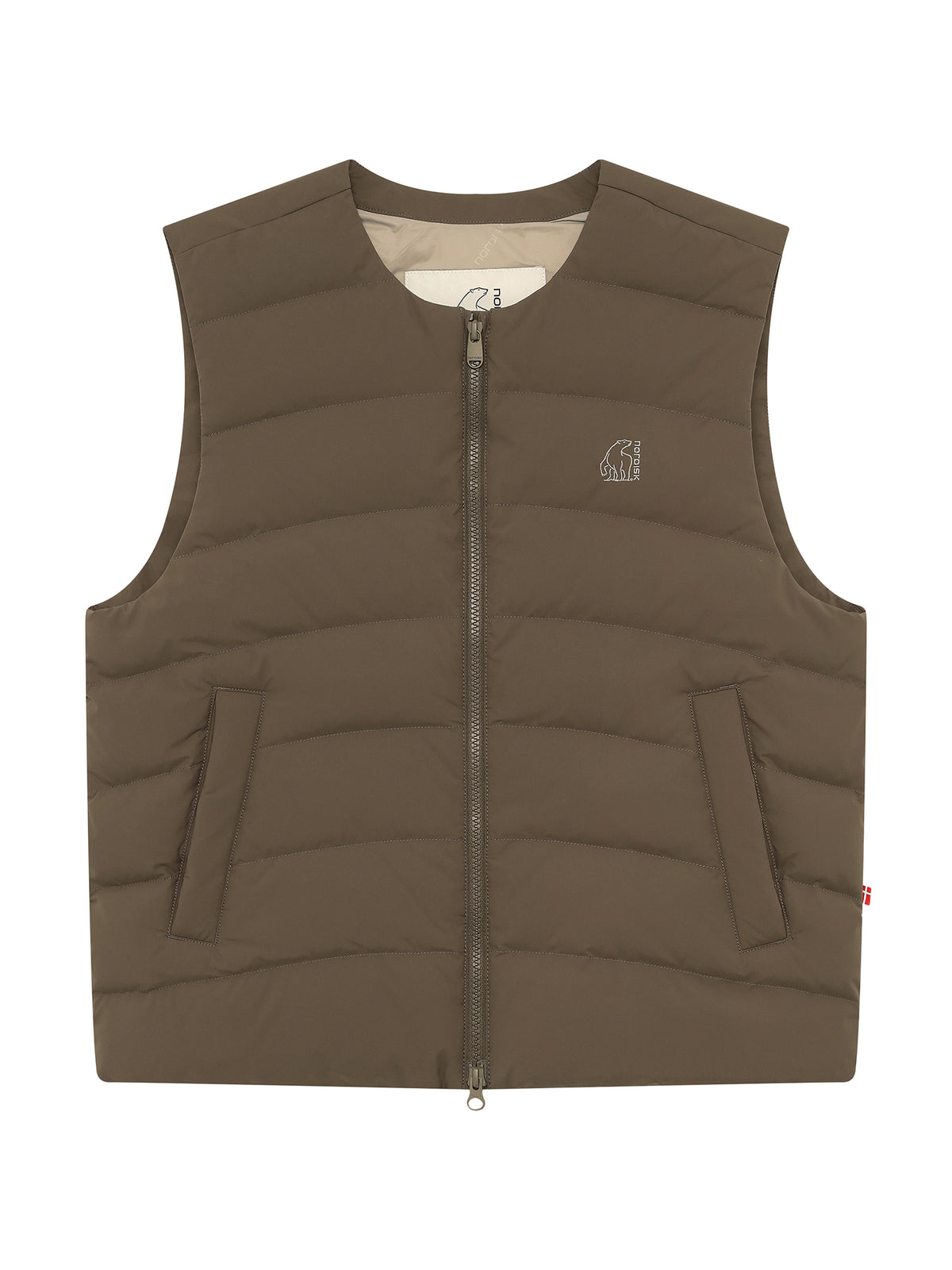 UNI ALMOND LIGHTWEIGHT CRYSTAL DOWN VEST