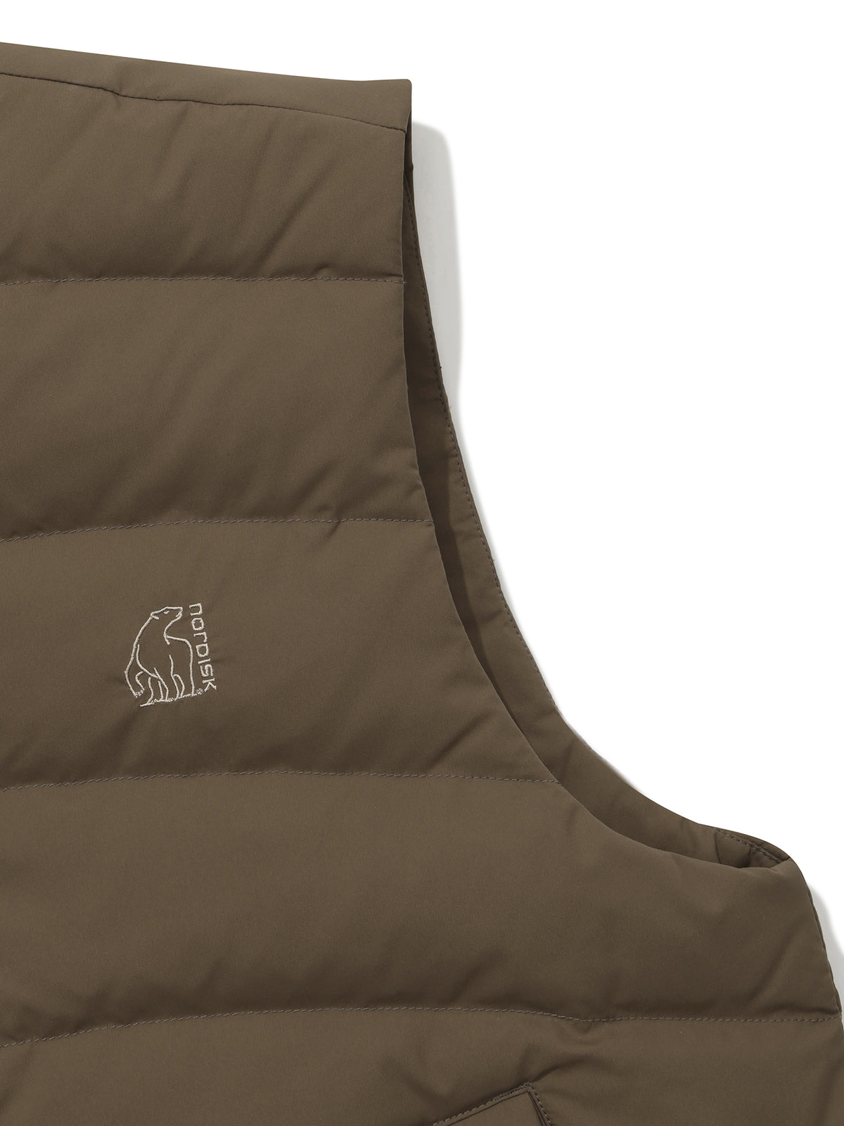 UNI ALMOND LIGHTWEIGHT CRYSTAL DOWN VEST