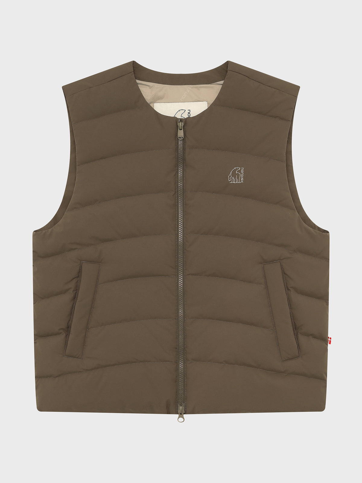 UNI ALMOND LIGHTWEIGHT CRYSTAL DOWN VEST