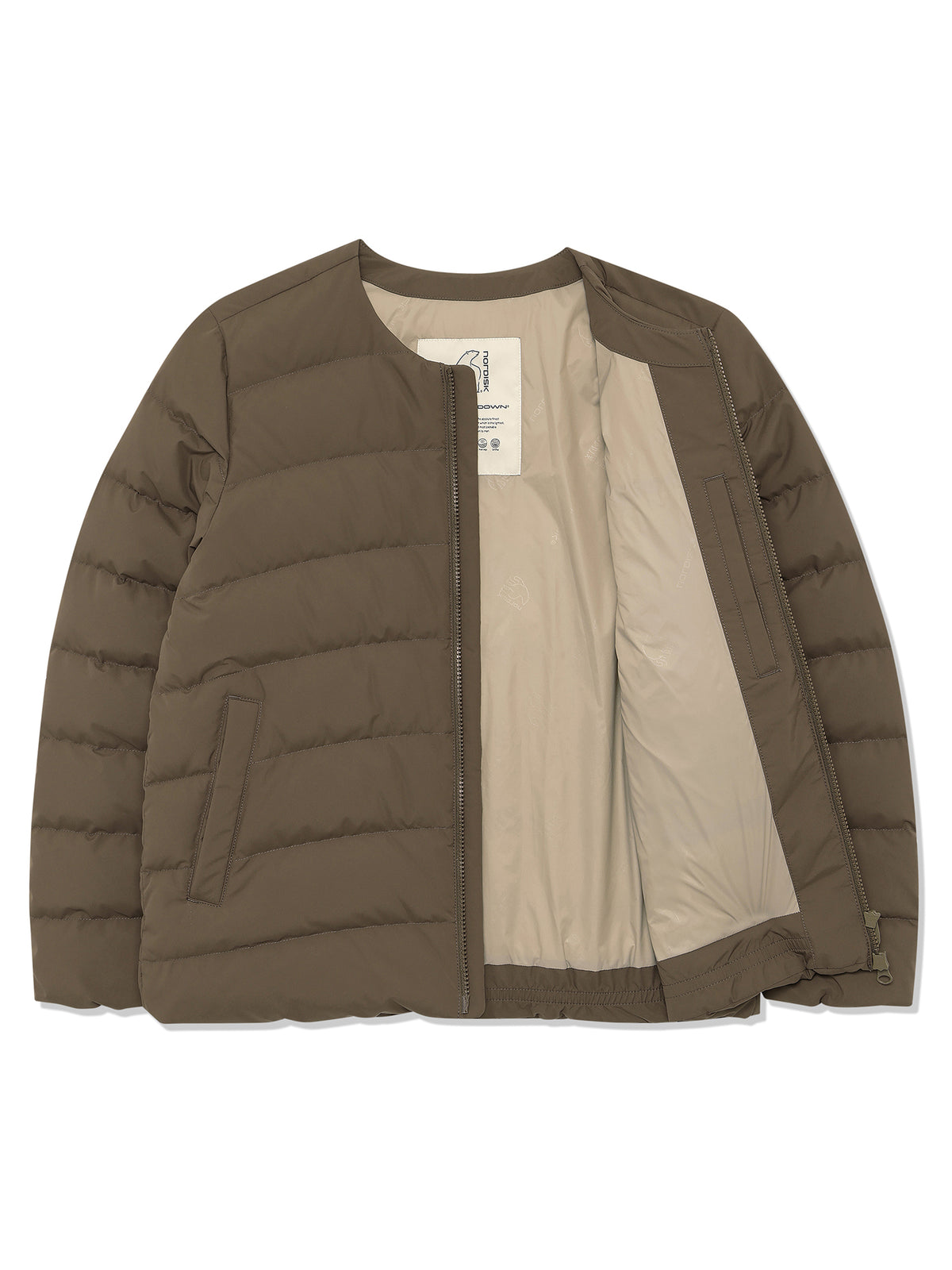 WOMEN'S ALMOND LIGHTWEIGHT CRYSTAL DOWN JACKET