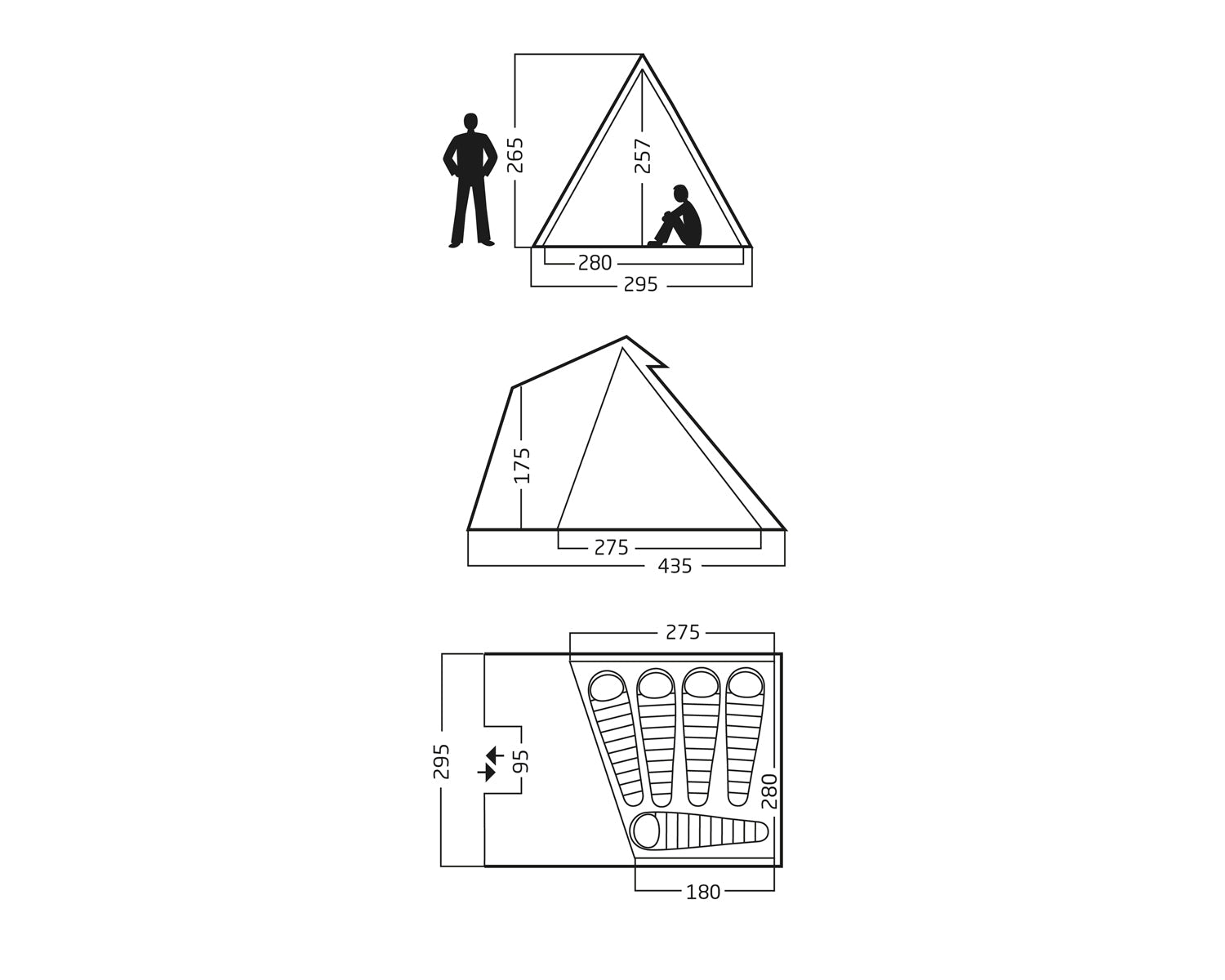 Thrymheim 5 Square Tipi Tent