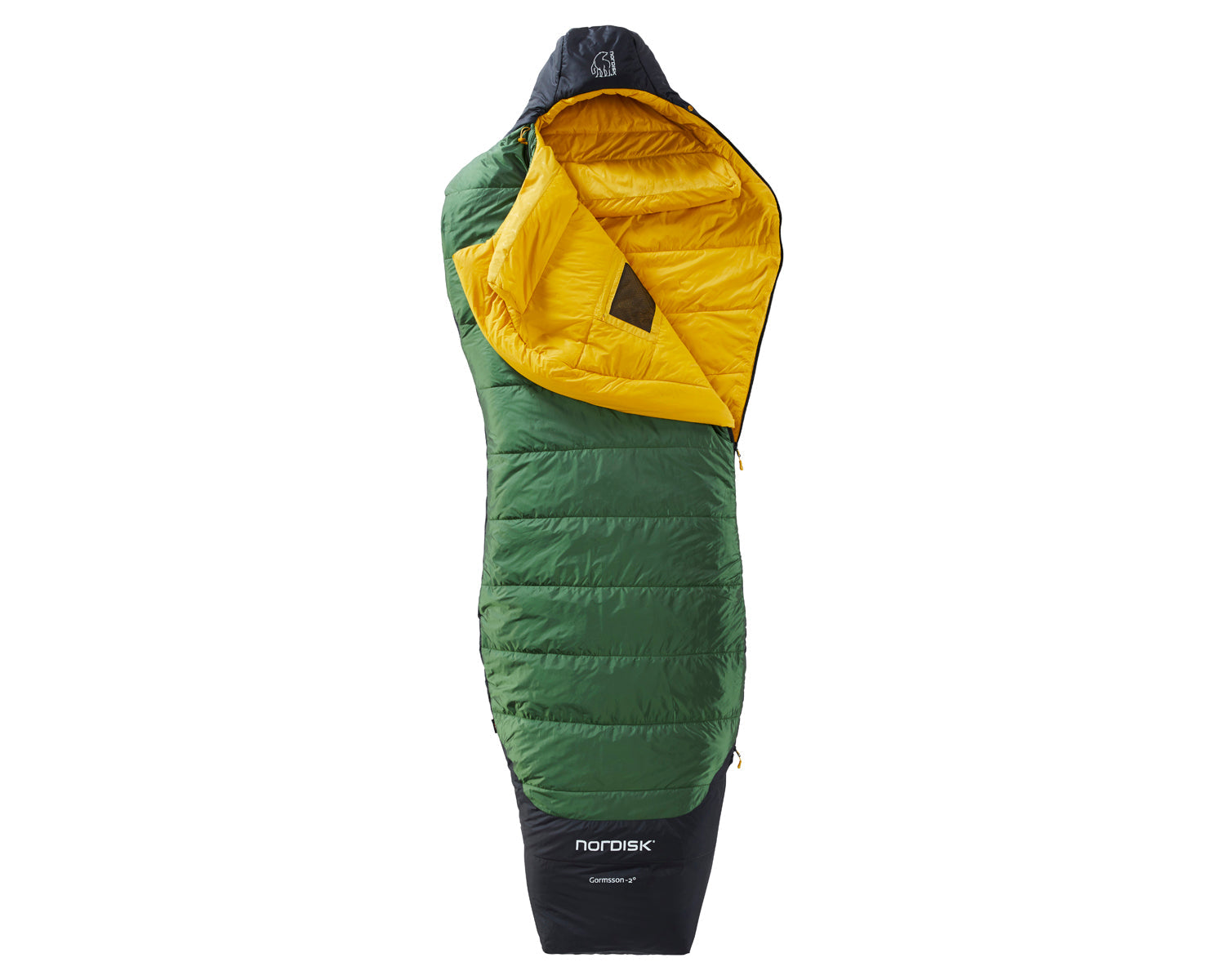 Gormsson -2° Curve sleeping bag - Artichoke Green/Mustard Yellow/Black