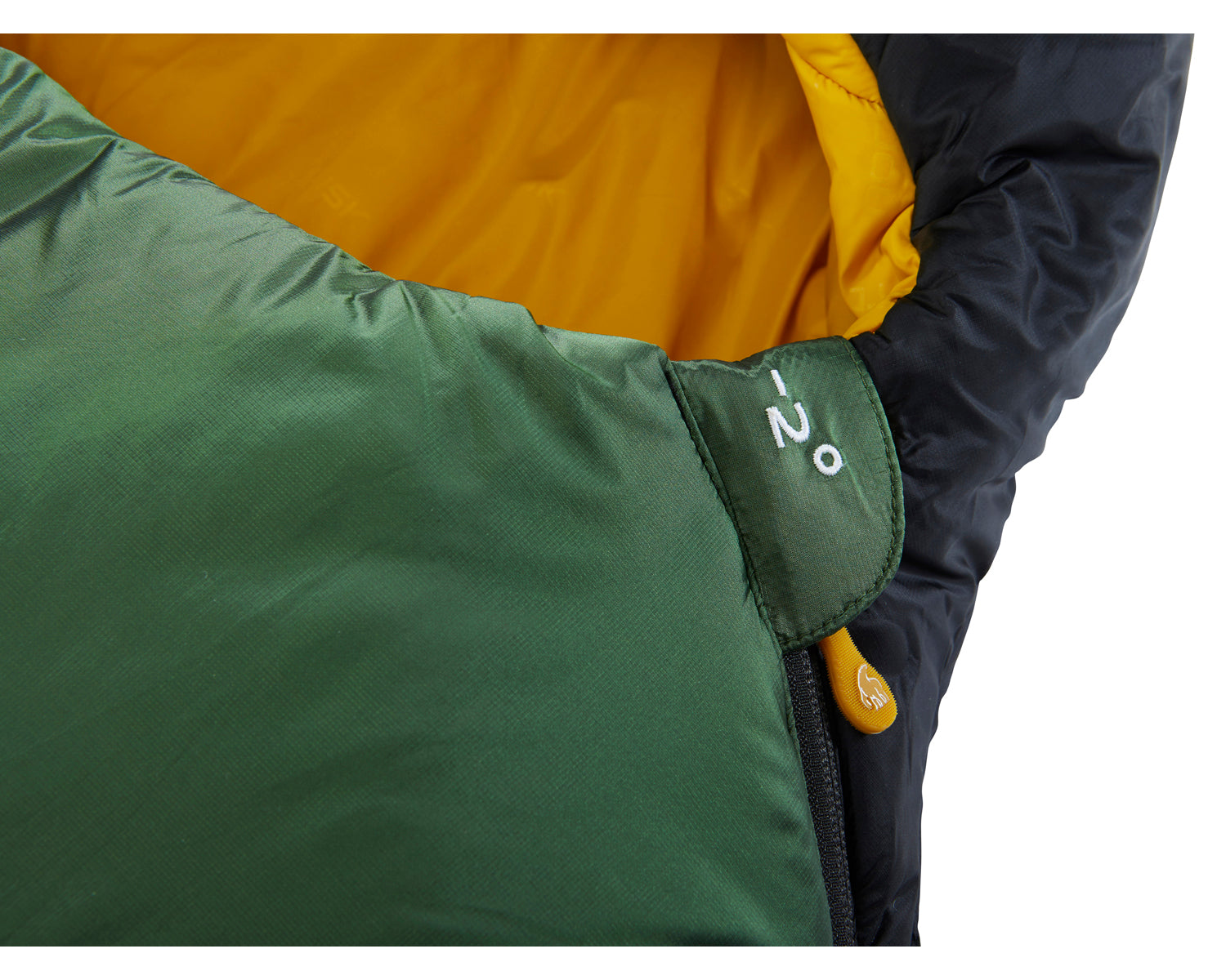 Gormsson -2° Curve sleeping bag - Artichoke Green/Mustard Yellow/Black