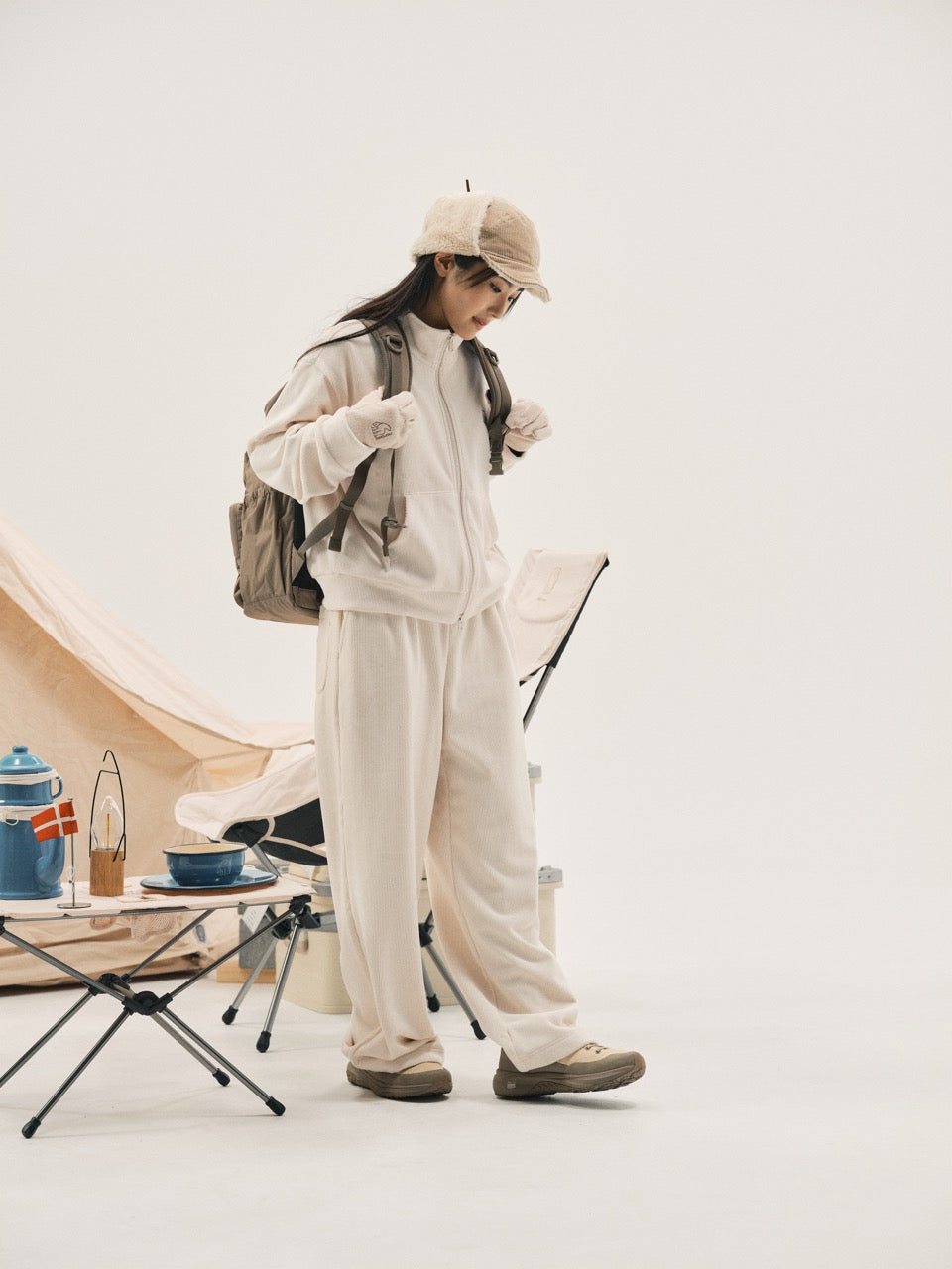 WOMEN'S JERSEY CORDUROY STRAIGHT PANTS